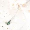 starlight urns clover with green zirconia urn necklace – lucky memorial jewelry for ashes