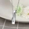 starlight urns twisted bar with zirconia urn necklace – elegant memorial jewelry for ashes
