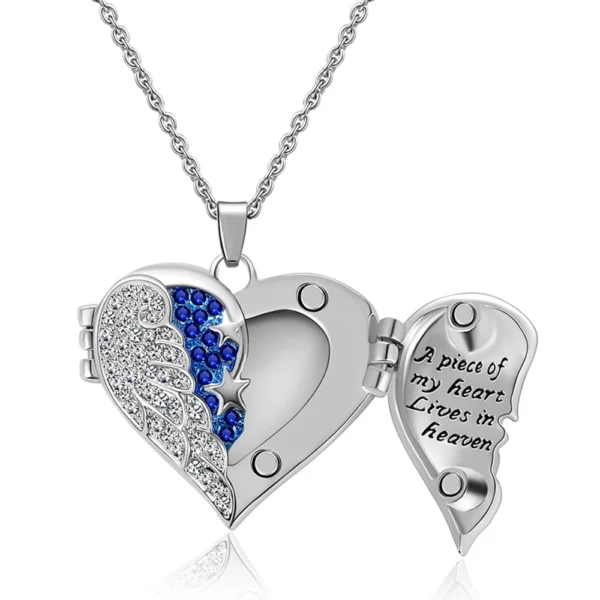 starlight urns american flag heart crystal urn necklace – patriotic memorial jewelry for ashes