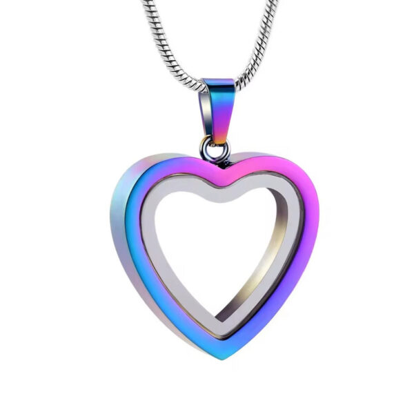 starlight urns glass heart urn necklace – mini memorial cremation jewelry for ashes