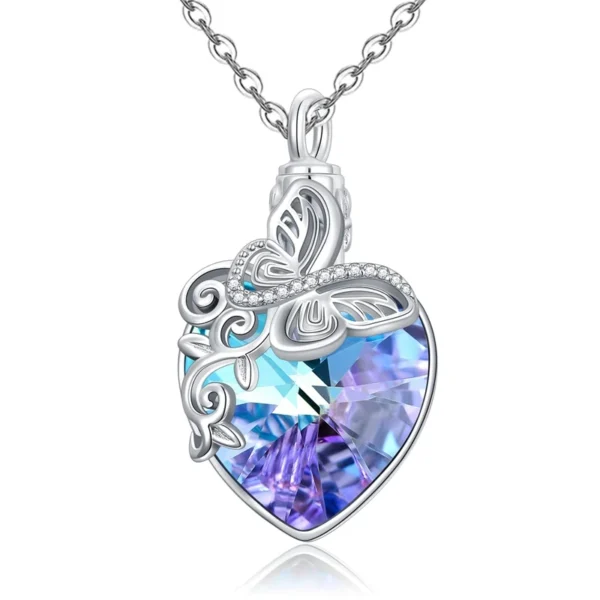starlight urns butterfly crystal urn necklace – memorial cremation jewelry for ashes