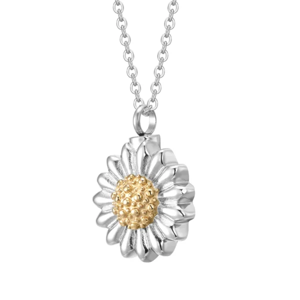starlight urns sunflower urn necklace – memorial keepsake jewelry for ashes