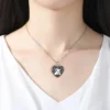 starlight urns elephant heart urn necklace for ashes – stainless steel cremation jewelry memorial keepsake pendant