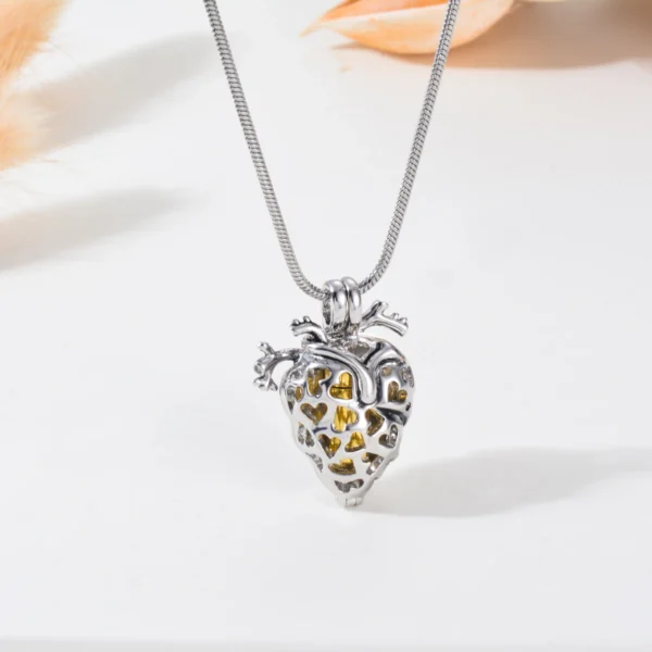 starlight urns anatomical heart urn necklace – unique cremation jewelry for ashes