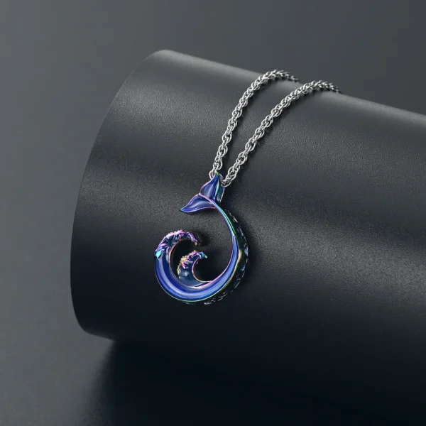 starlight urns ocean wave urn necklace for ashes – memorial jewelry keepsake pendant
