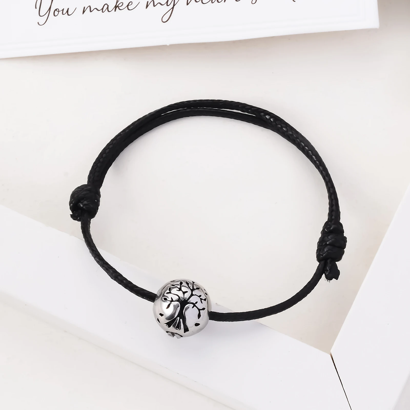 starlight urns adjustable rope tree of life urn bracelet for women – memorial ash cremation jewelry