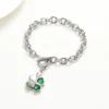 starlight urns green clover urn bracelet – memorial cremation jewelry for ashes