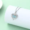 starlight urns heart shaped urn necklace with crystal butterfly – memorial cremation jewelry for ashes