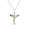 starlight urns cross urn necklace with heart and wings – memorial cremation jewelry for ashes