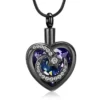starlight urns cremation jewelry featuring heart with moon and star