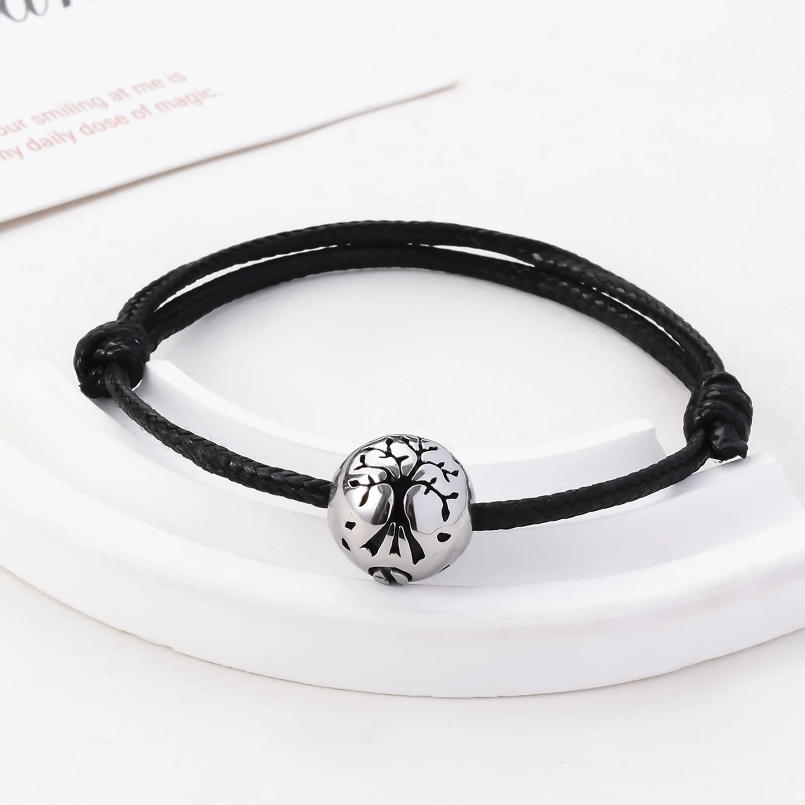 starlight urns adjustable rope tree of life urn bracelet for women – memorial ash cremation jewelry