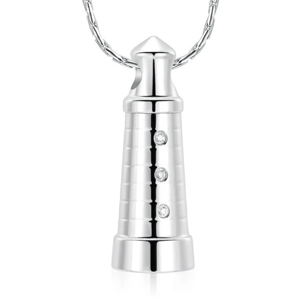 starlight urns lighthouse stainless steel urn necklace – memorial jewelry for ashes