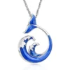 starlight urns ocean wave urn necklace for ashes – memorial jewelry keepsake pendant