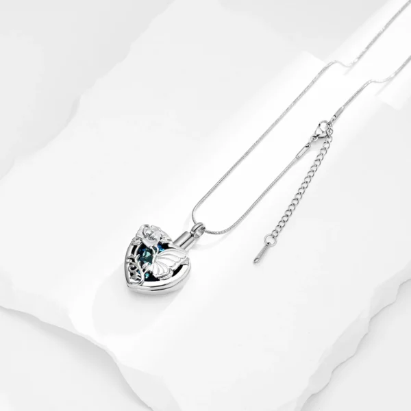 starlight urns butterfly heart rose cremation jewelry necklace
