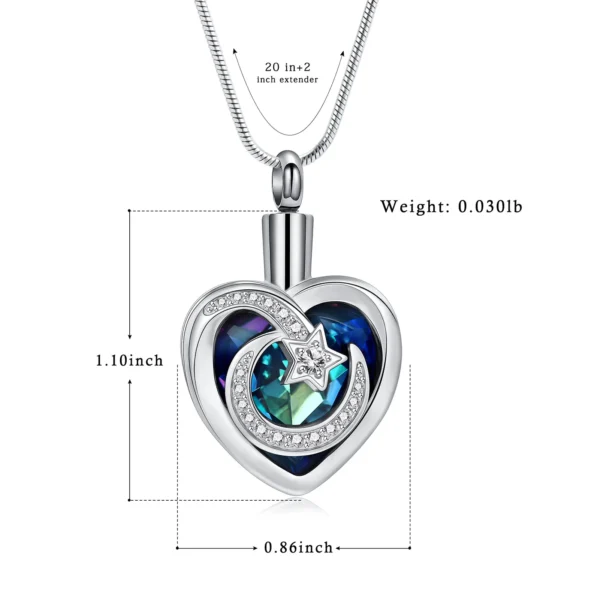 starlight urns butterfly heart rose cremation jewelry necklace