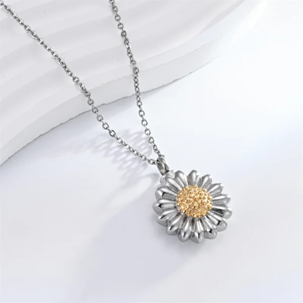 starlight urns sunflower urn necklace – memorial keepsake jewelry for ashes