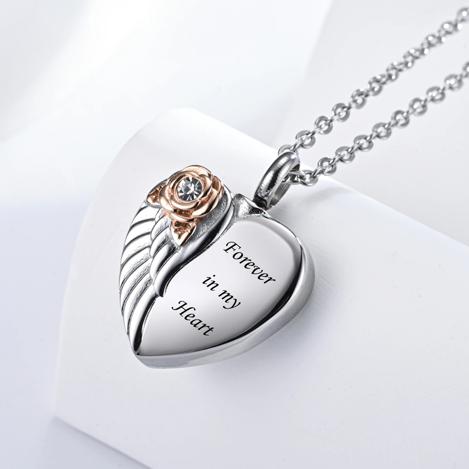 starlight urns rose heart urn necklace for cremation ashes