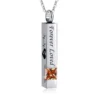starlight urns birthstone cuboid ashes necklace – “forever loved” cremation jewelry