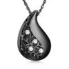 teardrop tree of life starlight urns urn necklace with zirconia – elegant cremation jewelry for ashes