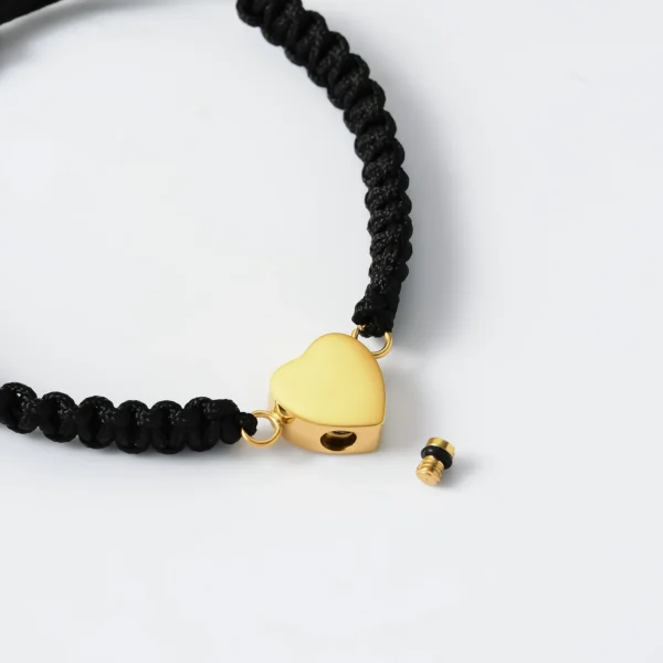 starlight urns heart adjustable rope urn bracelet cremation jewelry for women