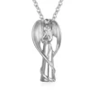 starlight urns angel with black wings cremation jewelry pendant