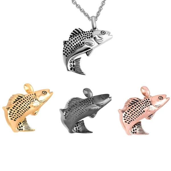 starlight urns fish urn necklace – memorial cremation jewelry for ashes