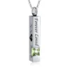 starlight urns birthstone cuboid ashes necklace – “forever loved” cremation jewelry