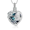starlight urns butterfly heart rose cremation jewelry necklace