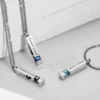starlight urns birthstone cuboid ashes necklace – “forever loved” cremation jewelry