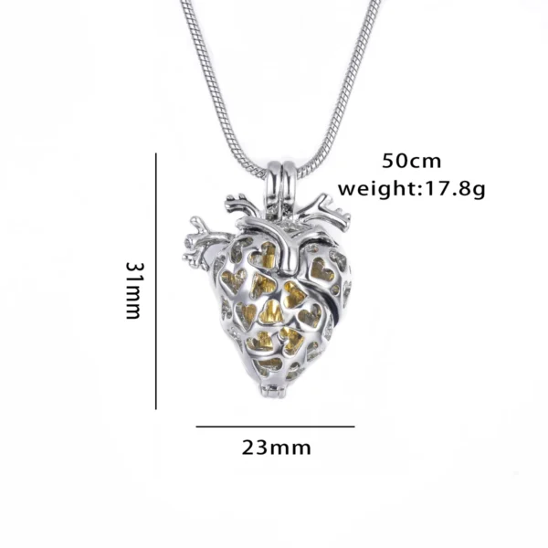 starlight urns anatomical heart urn necklace – unique cremation jewelry for ashes