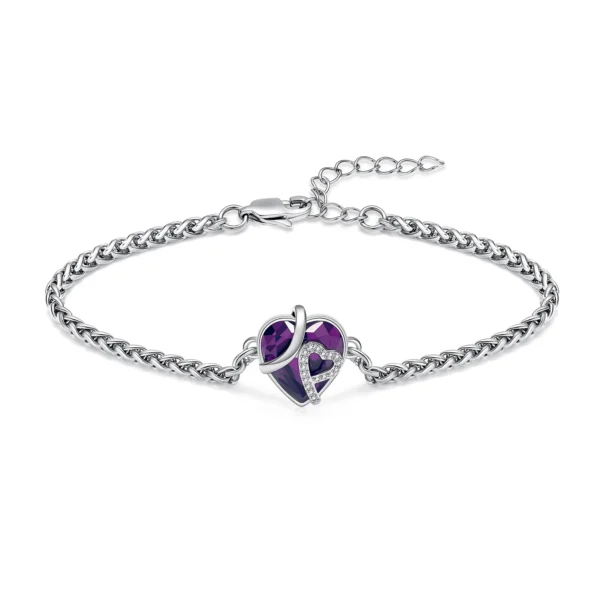 starlight urns crystal heart urn bracelet for ashes – memorial cremation jewelry keepsake for women