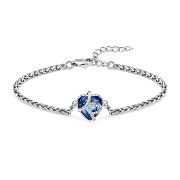 starlight urns crystal heart urn bracelet for ashes – memorial cremation jewelry keepsake for women