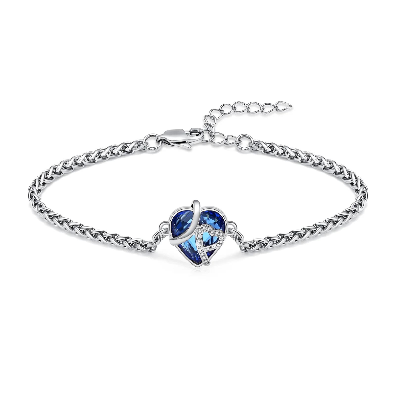 Starlight Urns Crystal Heart Urn Bracelet for Ashes – Memorial Cremation Jewelry Keepsake for Women