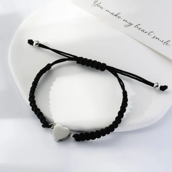 starlight urns heart adjustable rope urn bracelet cremation jewelry for women