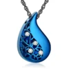 teardrop tree of life starlight urns urn necklace with zirconia – elegant cremation jewelry for ashes