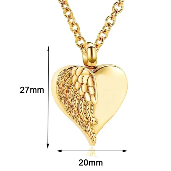 starlight urns heart angel wing cremation jewelry necklace