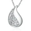 teardrop tree of life starlight urns urn necklace with zirconia – elegant cremation jewelry for ashes