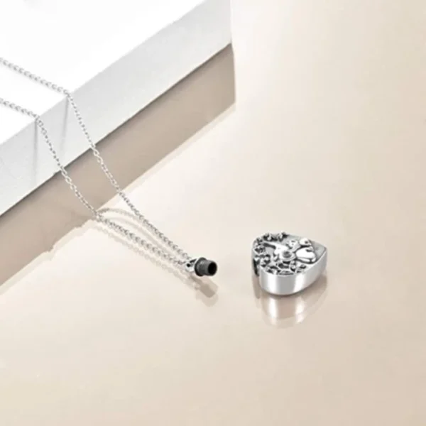 starlight urns elephant heart urn necklace for ashes – stainless steel cremation jewelry memorial keepsake pendant