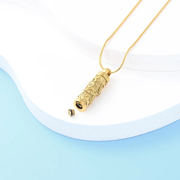 starlight urns cylinder urn necklace with butterflies – memorial cremation jewelry for ashes