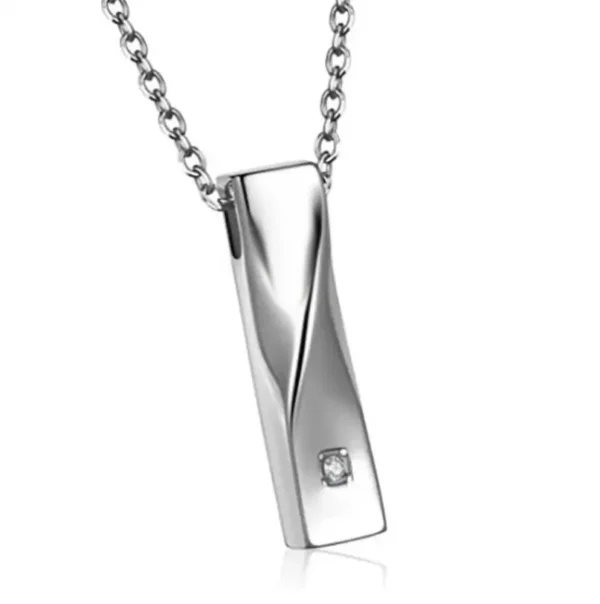 starlight urns twisted bar with zirconia urn necklace – elegant memorial jewelry for ashes