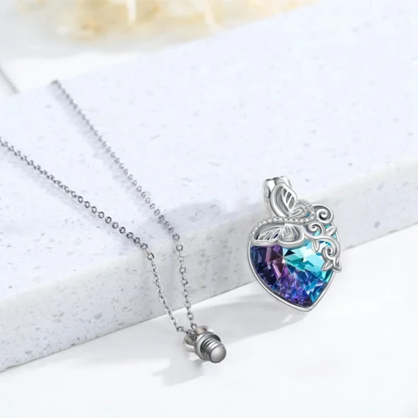 starlight urns butterfly crystal urn necklace – memorial cremation jewelry for ashes