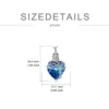 starlight urns tree of life with blue crystal urn necklace for ashes – memorial keepsake pendant