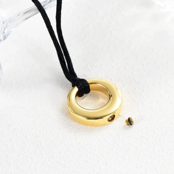 starlight urns circle stainless steel urn necklace for ashes – cremation jewelry memorial keepsake pendant