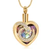 starlight urns cremation jewelry featuring heart with moon and star