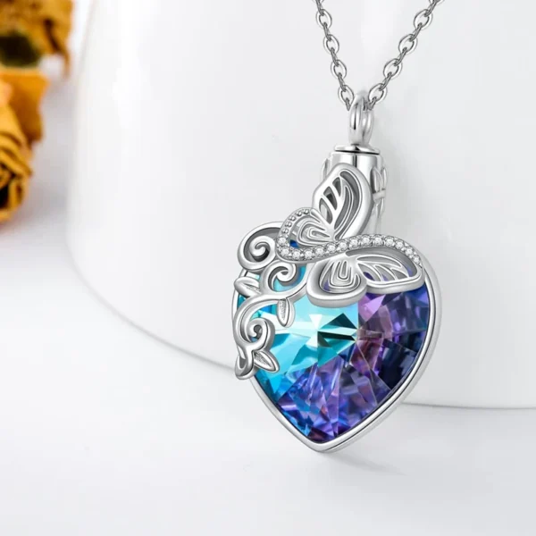 starlight urns butterfly crystal urn necklace – memorial cremation jewelry for ashes