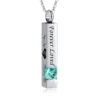 starlight urns birthstone cuboid ashes necklace – “forever loved” cremation jewelry
