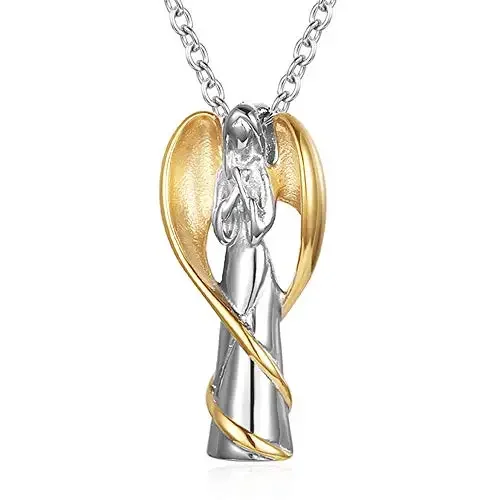 starlight urns angel with black wings cremation jewelry pendant