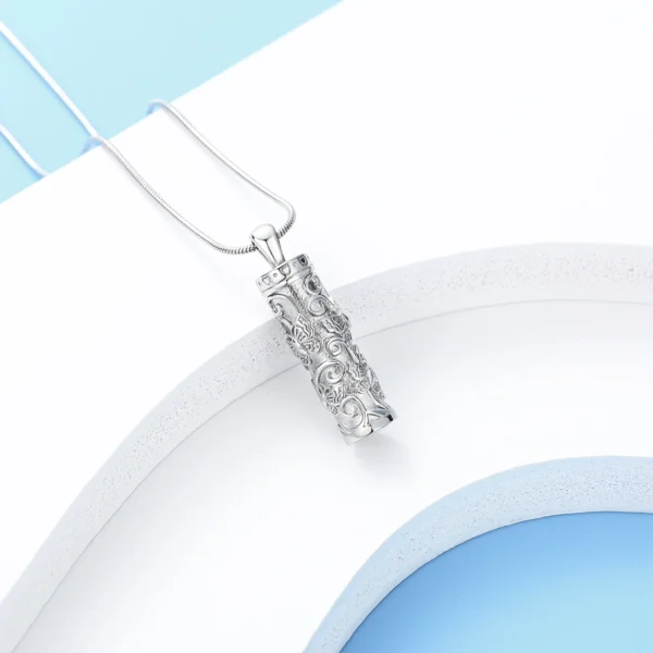 starlight urns cylinder urn necklace with butterflies – memorial cremation jewelry for ashes