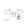 starlight urns heart knot stainless steel urn bracelet for women – memorial cremation jewelry