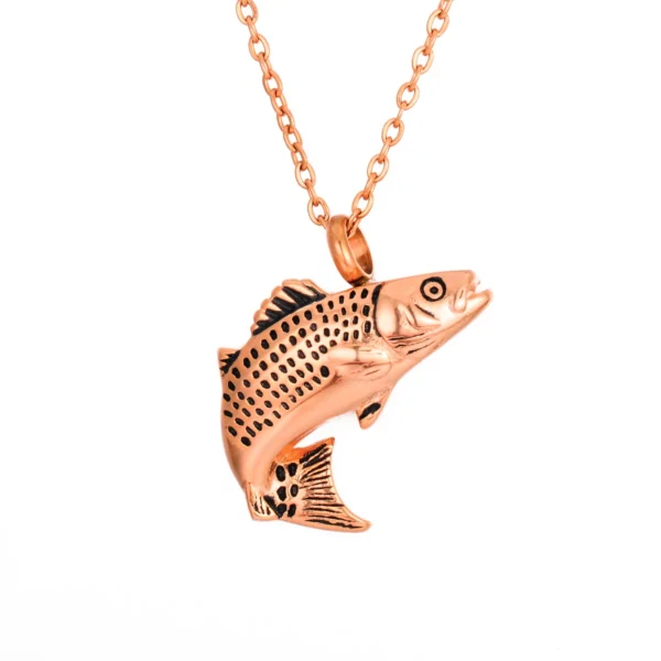 starlight urns fish urn necklace – memorial cremation jewelry for ashes
